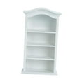thumbnail image 2 of HILABEE 1:12 Miniature Bookcase - Dollhouse Study Library Furniture - Wooden Display White, 2 of 9