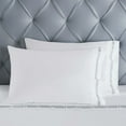 thumbnail image 6 of Superior Harrison Embroidered Cotton Bed Sheet Set, Queen, White/Silver, 6 of 11