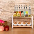 thumbnail image 1 of 2 Layers Kitchen Wooden Spices Rack Free Standing Shelf Rack Glass Pot Jars Seasoning Bottle Storage Racks Organizer Holder, 1 of 5