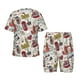thumbnail image 1 of Fotbe London Landmark1 Pijama Estampada de 2 Piezas para Niños – Ropa de Dormir de Manga Corta Cómoda para Niños y Niñas, Camiseta y Shorts de Algodón-Medium, 1 of 6
