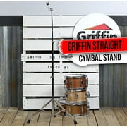 Griffin Straight Cymbal Stand - Drum Hardware Percussion Mount Holder Gear Set