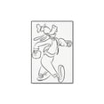 thumbnail image 1 of Minimalist Nursery Wall Art Decor Disney Mickey Mouse And Friends Poster Toy Story Line Art Canvas Painting Room Decoration Gift30X40cm No Frame Gao Jinjia LED, 1 of 2