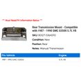thumbnail image 2 of Rear Transmission Mount - Compatible with 1987 - 1990 GMC G3500 5.7L V8 1988 1989, 2 of 2