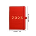 thumbnail image 3 of ZZkhGO 2026 Daily Planner Notebook, 365 Day Schedule Planner with Hourly, Leather Cover Agenda Planner for Time Management Recording, 3 of 6