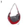 thumbnail image 2 of Billuyoard Bolsa para mascotas de tela neta Hombro para mascotas Bolsa de transporte al aire libre Portador de animales ajustable Suministros para perros rojo L Billuyoard PT000207-06, 2 of 6