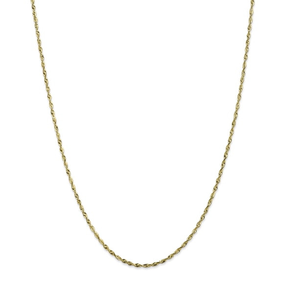 10K Yellow Gold 1.8mm Diamond Cut Extra-Lite Rope Chain