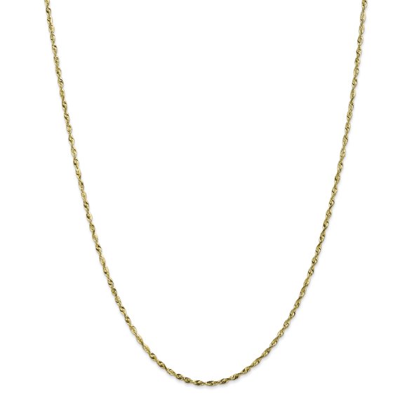 10K Yellow Gold 1.8mm Diamond Cut Extra-Lite Rope Chain