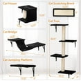 thumbnail image 6 of Cat Wall Shelves, Wall-Mounted Cat Climber Set of 5, Floating Cat Perches, Hanging Cat Beds, Modern Cat Furniture for Large Cats or Kitty (Black), 6 of 11