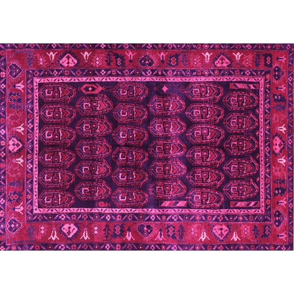 Ahgly Company Indoor Rectangle Persian Pink Traditional Area Rugs, 5' x 7'