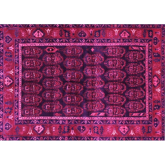 Ahgly Company Indoor Rectangle Persian Pink Traditional Area Rugs, 2' x 5'