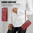 thumbnail image 6 of Jiahe Cover For Samsung Galaxy A54 5G Wallet Cover with Credit Card Holder Slot Shoulder Crossbody Strap PU Leather Zipper Pocket Case Cover,Red, 6 of 10