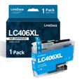 thumbnail image 1 of Cartuchos de tinta LinkDocs LC406XL cian compatibles con Brother, 1 of 6