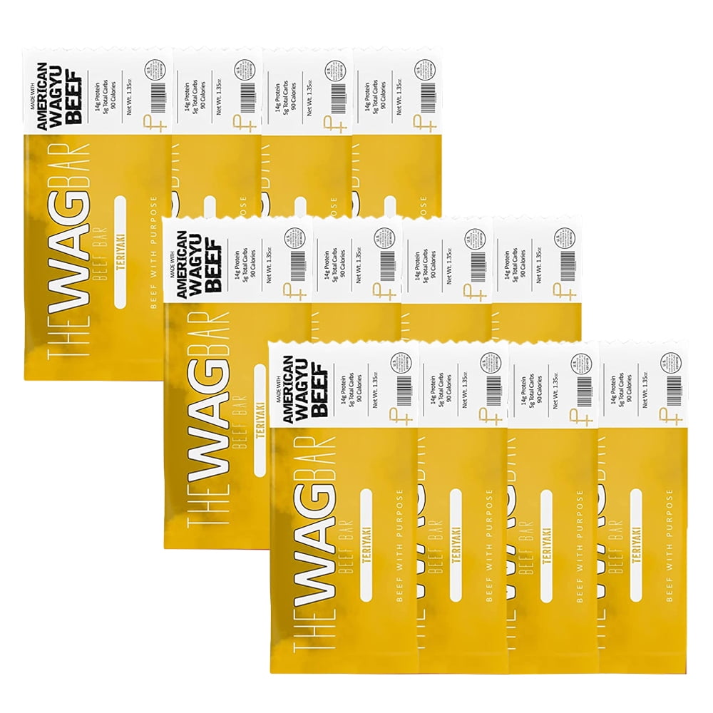 The WagBar Beef Bar made with American Wagyu Beef (Teriyaki, 1.35 Ounce