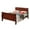 Cherry, variant on Noble House Traditional Wood Sleigh Queen Bed Frame with Classic Curved Design, Cherry Finish
