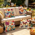 thumbnail image 5 of Waterproof Outdoor Throw Pillow Covers, 17.72 Inch Tropical Summer Print Cushion Covers for Patio Porch Poolside Furniture Decor, Set of 4, 5 of 6