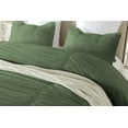 thumbnail image 3 of DNG Creations 3 Piece Ruched Pattern Duvet Cover 100% Egyptian Cotton, 800 TC- With Zipper Closure & Corner Ties ( Solid Moss - Full/Queen ), 3 of 3