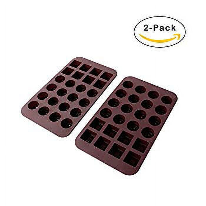 JOERSH 30-Cup Chocolate Candy Mold/Bite Size Peanut Butter Cup Mold  Silicone Molds for Chocolate, Jello, Keto Fat Bombs and Cordial