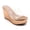 ROSE GOLD, variant on Women’s Clear Strap Wedge Sandals Platform Slide Heels Open Toe Slip On Summer Dress Sandals