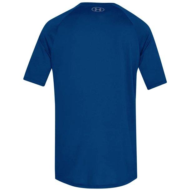 Under Armour - Camiseta Tech Hombres (Acero Claro Jaspeado, Negro)