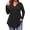 Black, variant on WellSize Plus Size Blouses for Women V Neck Curved Hems Tunic Tops Casual Long Sleeve Botton Fall Shirts