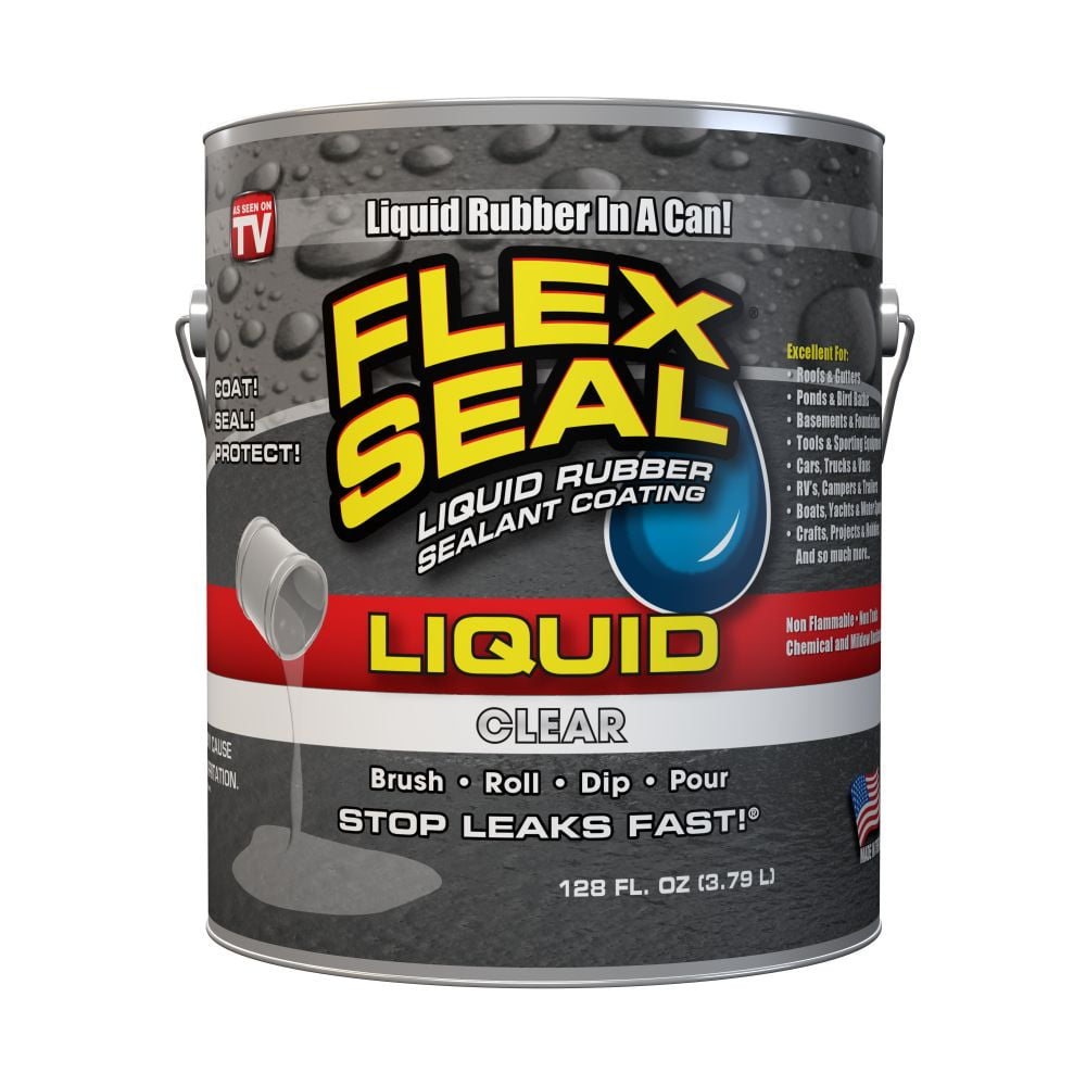 Flex Seal Liquid Rubber Sealant Coating, 1 gal, Clear