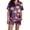 Dark Purple1, variant on Women Halloween 2 Piece Pajama Sets, Button Down Short Sleeve Sleepwear, Ghost Pumpkin Print Shirts and Shorts