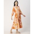 thumbnail image 2 of Moomaya Raglan Sleeves Printed Rayon Dress - Women's Casual Tiered Dress, 2 of 9