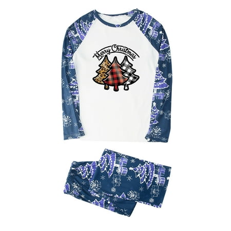 

Christmas Family Matching Pajamas Set Cute Deer Printed Tops and Plaid Pants Sleepwear Nightwear Set Matching Family Christmas Pajamas