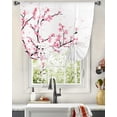 thumbnail image 2 of Tie Up Curtains Spring Pink Flower Cherry Blossom White Kitchen Short Window Curtain Modern Home Decor Small Window Roman, 2 of 5