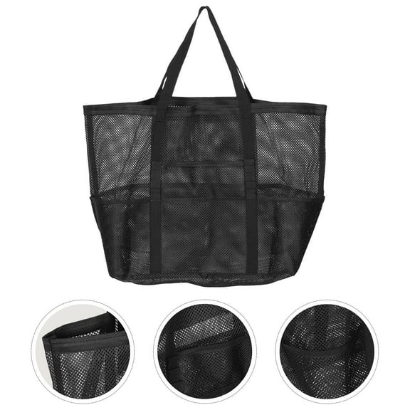 Worgeous Swim Mesh Bags For Swimmers Beach Bag Black 1Pack