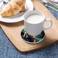 thumbnail image 5 of Little Tiger Forest Coasters Absorbent Moisture Non-Slip Drink Coaster Ceramic Stone with Cork Base Desktop Protection, 2PCS, 5 of 6