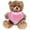 Pink Heart, variant on Made by Aliens Plush Stuffed Animal Mocha Heart Bear – Love You Bears- Toy for Kids & Adults Valentine's Day - Embroidered Heart Pillow (6 inch, Brown Love You)