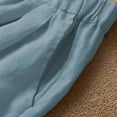 thumbnail image 6 of Shorts Womens Clearance Womens Summer Solid Color Leisure Pocket Pants Casual Elastic Waist Cotton and Linen Everything Goes Together Shorts Pants, 6 of 8
