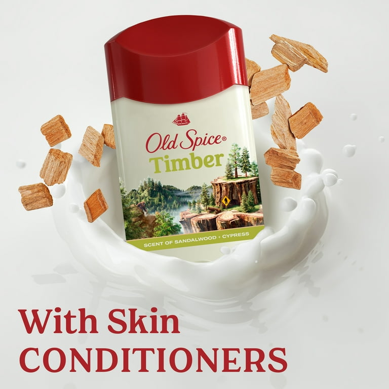 Old Spice Men's Antiperspirant Deodorant, Invisible Solid Stick, Timber with Sandalwood, 3.4 oz Old Spice Men's Antiperspirant Deodorant, Invisible Solid Stick, Timber with Sandalwood, 3.4 oz