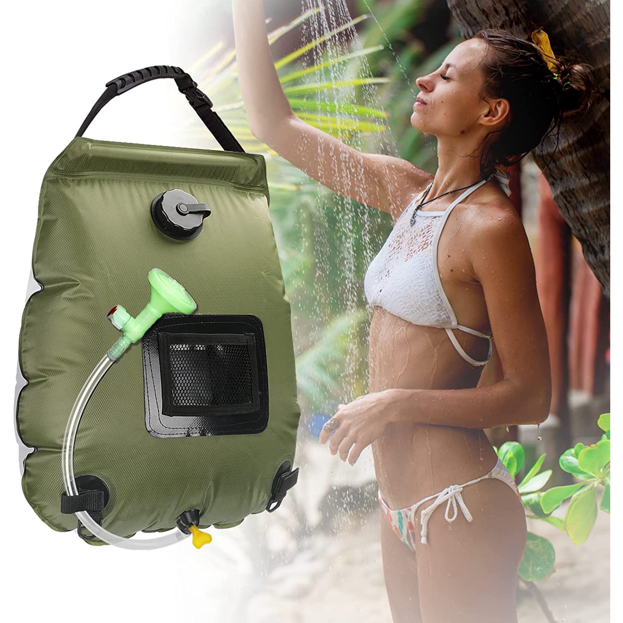 Portable Shower, Camping Shower Bag with TPU Plastic, 5 Gallons/20L Solar  Shower for Camping Beach Swimming - Walmart.com