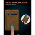 thumbnail image 3 of Tarjetero delgado de piel RFID con bolsillo frontal Wallet RUNBOX, 3 of 6
