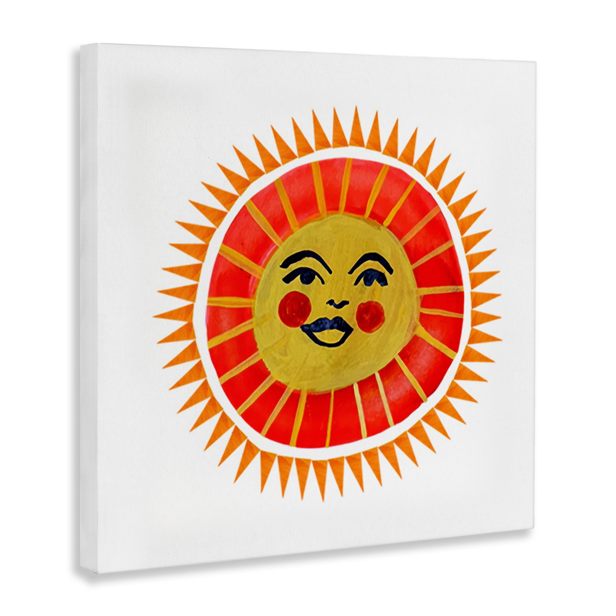 Stupell Industries Cheerful Boho Sun Canvas Wall Art, design by Katherine Herrell Studio