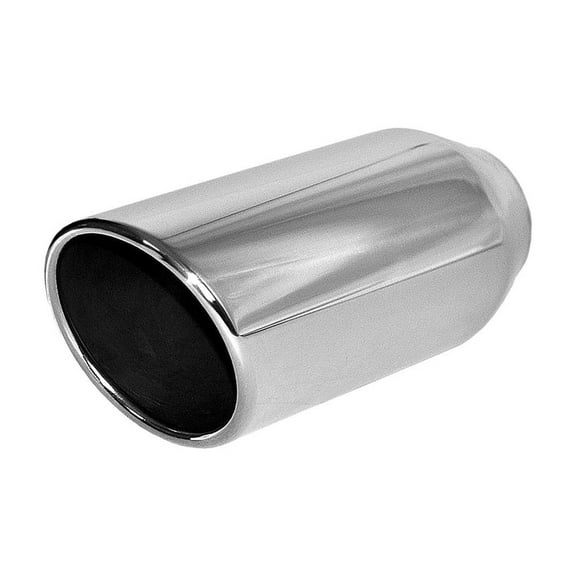 Brand New Polished Stainless Exhaust Tip  Rolled Angle 3" IN 4" Out 9" L