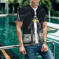 thumbnail image 6 of KLL Astronaut Standing In The Moon for Men's Baseball Shirts,Short Sleeve Casual Shirts Button Down Shirt for Men Beach Summer Wedding Shirt-Large, 6 of 7