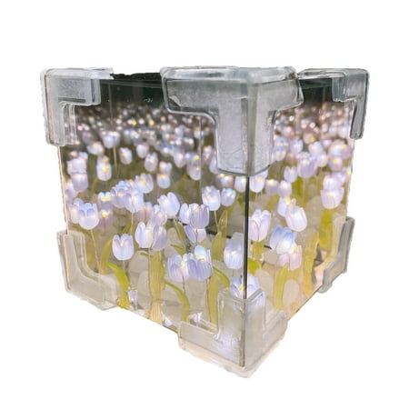 

WEMDBD Diy Three-dimensional Night Light Sea Of Flowers Material Package To Send Girlfriend Girlfriend Gift Need To Be Manually Made Non-finished Products