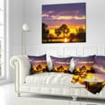 thumbnail image 2 of Designart Colorful Flooded Field At Sunset - Landscape Wall Throw Pillow - 16x16, 2 of 4