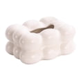thumbnail image 2 of Caja de pañuelos de cerámica, soporte para pañuelos faciales, regalos decorativos para el Día de San Valentín, organizador de papel higiénico para , blanco perfecl sostenedor del tejido, 2 of 8