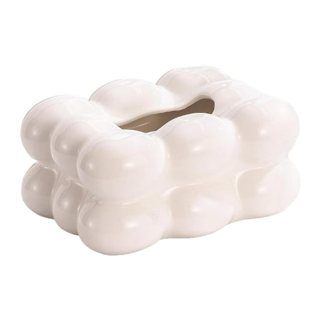 Soporte para pañuelos de cerámica, cubierta para caja de pañuelos, servilletero, decoración del Día de San Valentín, organizador de papel higiénico ,