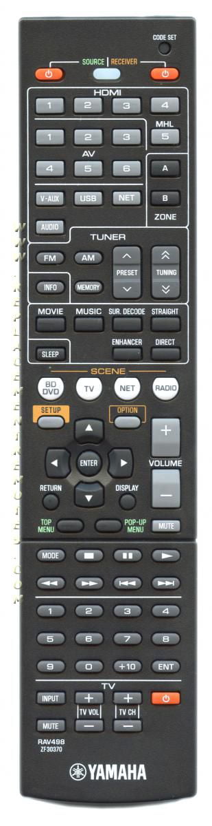 NEW YAMAHA Audio/Video Receiver Remote Control RAV498 ZF303700 