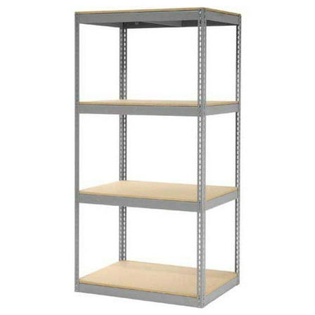 Record Storage Rack Without Boxes, 42"W x 30"D x 84"H, Gray