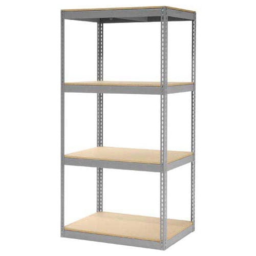 Record Storage Rack Without Boxes, 42"W x 30"D x 84"H, Gray