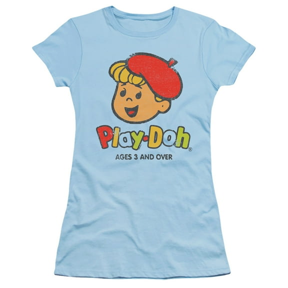 Play Doh 3 And Up S/S Junior Women's T-Shirt Sheer Light Blue