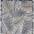 thumbnail image 4 of HomeRoots 10' X 13' Ivory And Navy Floral Non Skid Indoor Outdoor Area Rug, 4 of 6