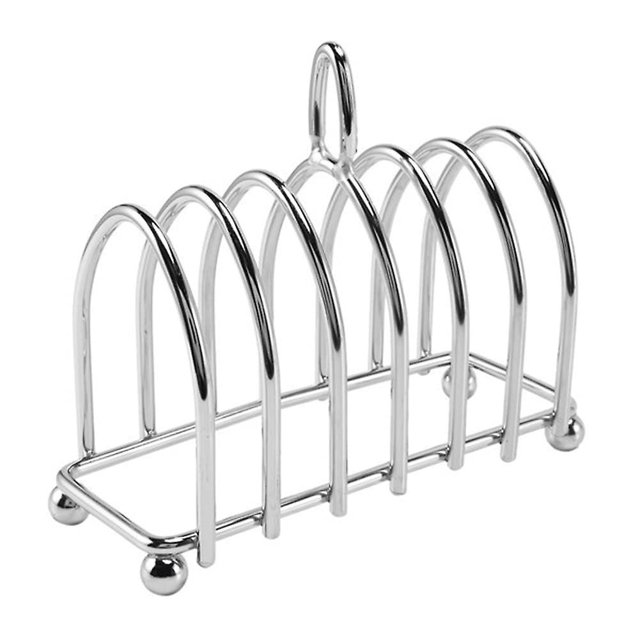 Soporte para pan tostado, rejilla para tostadas de acero inoxidable con patas y asa de lazo