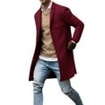 thumbnail image 2 of LYXSSBYX Winter Jackets for Men Clearance Men's Autumn Winter Button Slim Long Sleeve Suit Jacket Trench Coat Top Blouse, 2 of 6